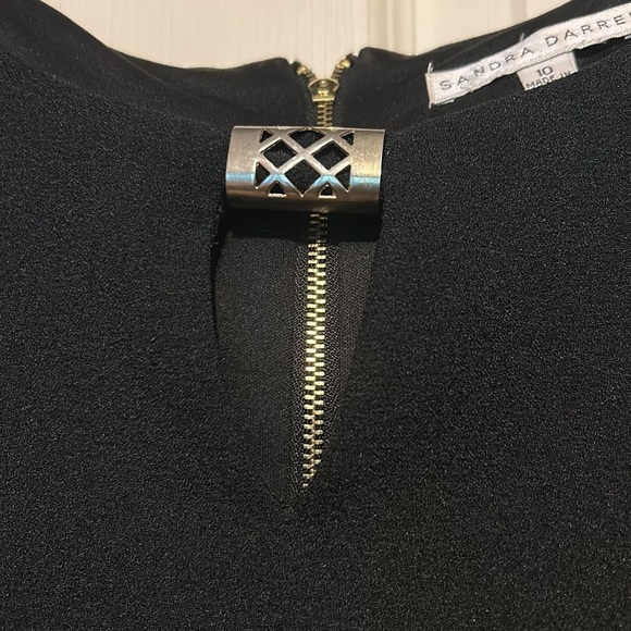 Sandra Darren Dress Size 10 Black - Picture 5 of 9